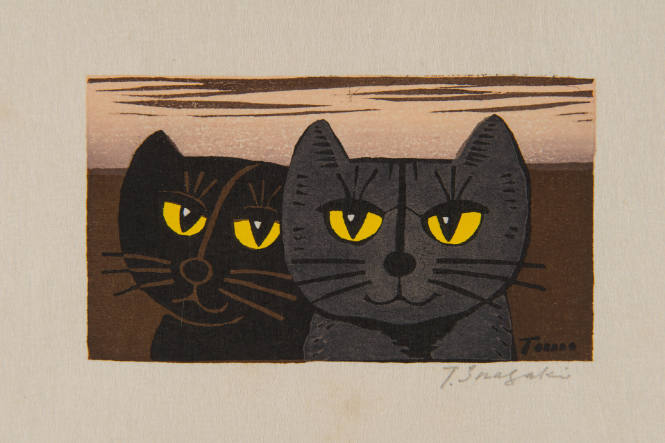 Two Cats at Sunset