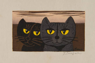 Two Cats at Sunset