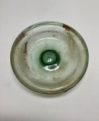 Shallow bowl with folded rim and ring foot