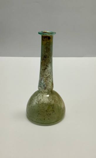 Roman blottle with domed body and slender neck; rim folded in and flattened