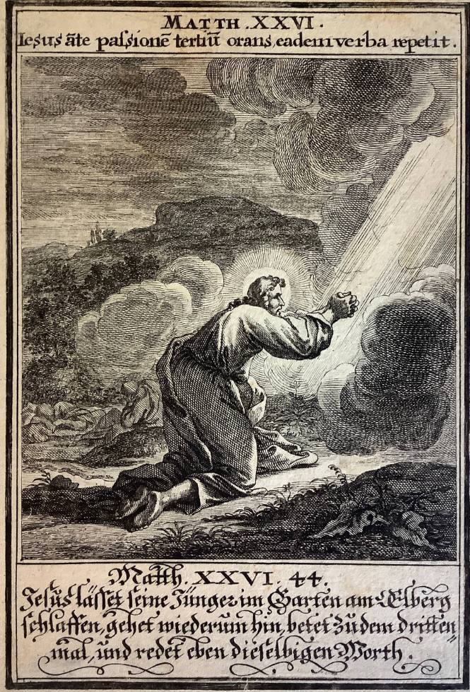 Jesus Praying in the Garden Alone