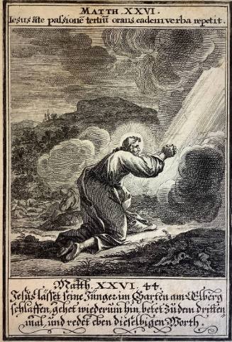 Jesus Praying in the Garden Alone