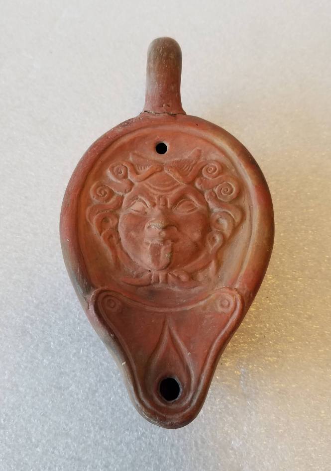 Lamp with relief of Medusa's head