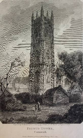 Probus Tower, Cornwall (for The Beauties of England and Wales)