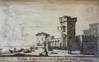 Veduta di una Torre antica presso di Roma