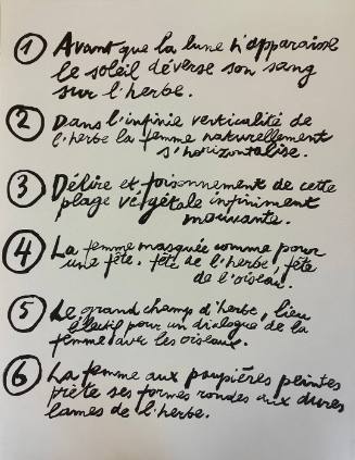 Enchantement de l'ete: one of a portfolio of six (table of contents)
