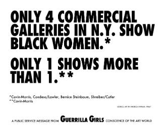 Only 4 Commercial Galleries in NY Show Black Women 
