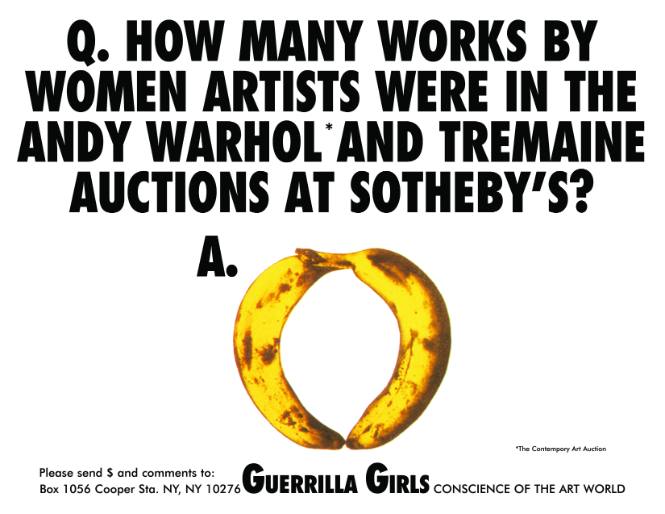 How Many Works by Women Artists Were in the Andy Warhol and Tremaine Auctions at Sotheby's? 