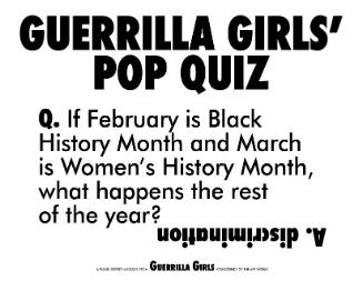 Guerrilla Girls' Pop Quiz
