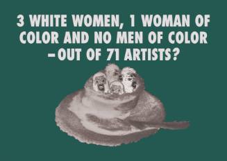 3 White Women, 1 Woman of Color and No Men of Color -- Out of 71 Artists?