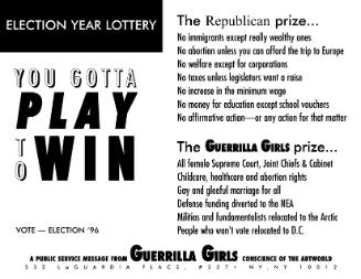 Election Year Lottery. You Gotta Play to Win