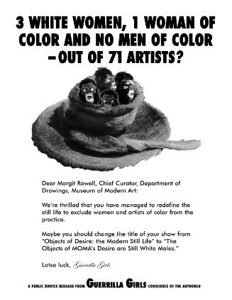 3 White Women, 1 Woman of Color and No Men of Color -- Out of 71 Artists?