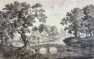 Farmyard by a Lake