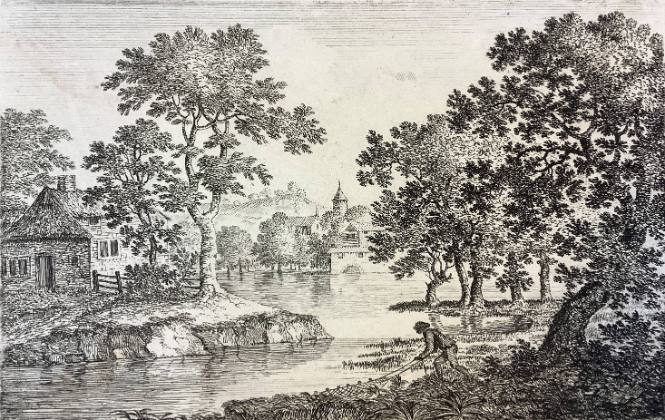 [Rural Town by a Lake]