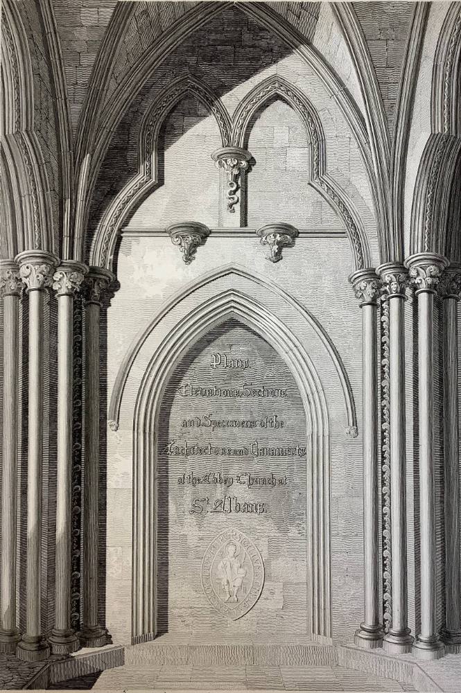 Title Page-Plans, Elevations, Sections, and Specimens of the Architectural Ornaments of the Abbey Church at St. Albans