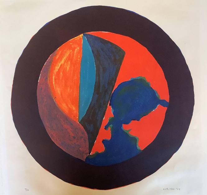 Untitled (Red & Blue, Circular)