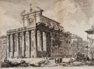 Veduta del Tempio di Antonino e Faustina in Campo Vaccino (View of the temple of Antoninus and Faustina)