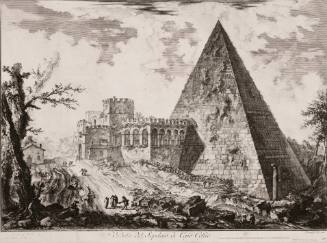 Veduta del Sepolcro di Cajo Cestio (View of the pyramid of Gaius Cestius)