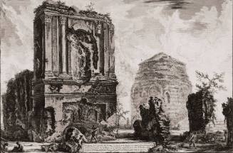 Veduta del Sepolcro di Pisone Liciniano [...] Sepolcro della famiglia Cornelia... (View of the tombs of L. Piso and of the Cornelii)