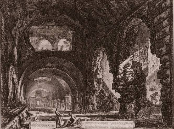 Veduta interna della Villa di Mecenate (Interior view of the villa of Maecenas)