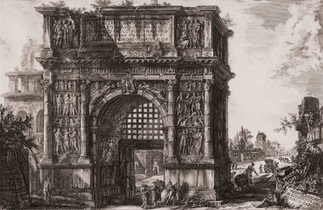 Veduta dell'Arco di Benevento... (View of the arch of Beneventum)