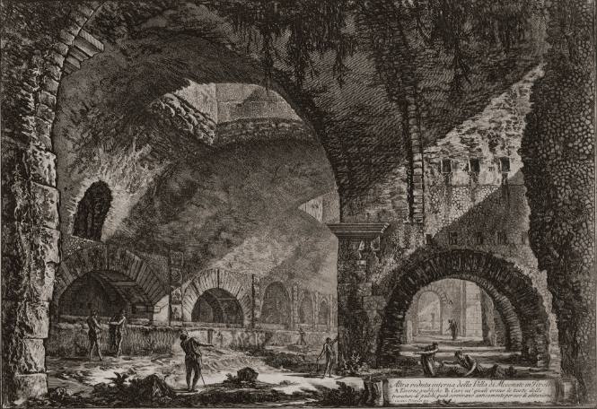 Altra veduta interna della Villa di Mecenate in Tivoli (Another interior view of the villa of Maecenas)