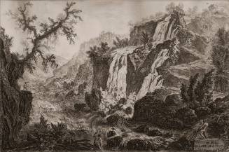 Veduta della Cascatelle a Tivoli (View of the small waterfall in Tivoli)
