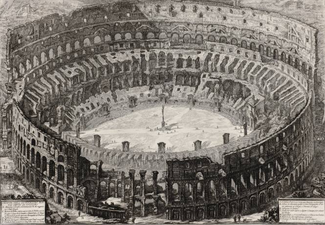 Veduta dell'Anfiteatro Flavio detto il Colosseo (View of the Flavian Amphitheater called the Colosseum)
