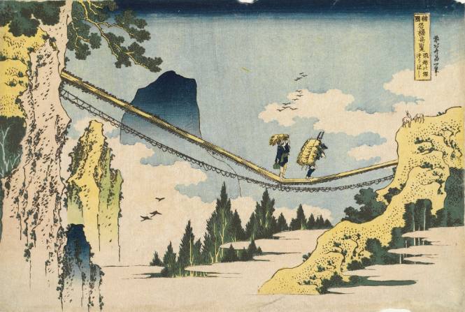 Suspension Bridge of Bamboo and Rope between the Provinces of Hida and Etchū