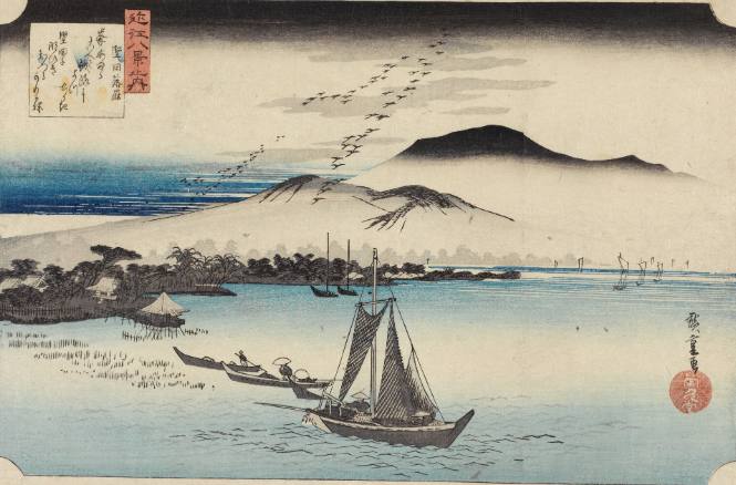 Geese Flying to Rest at Katata