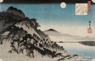 Autumn moon at Ishiyama 