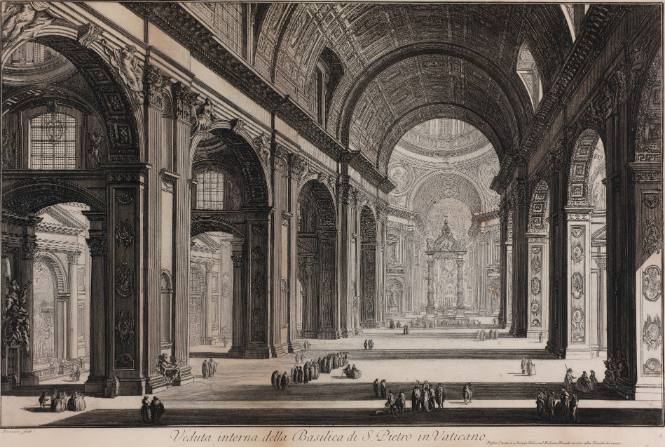 Veduta interna della Basilica di S. Pietro in Vaticano (Interior view of St. Peter's)