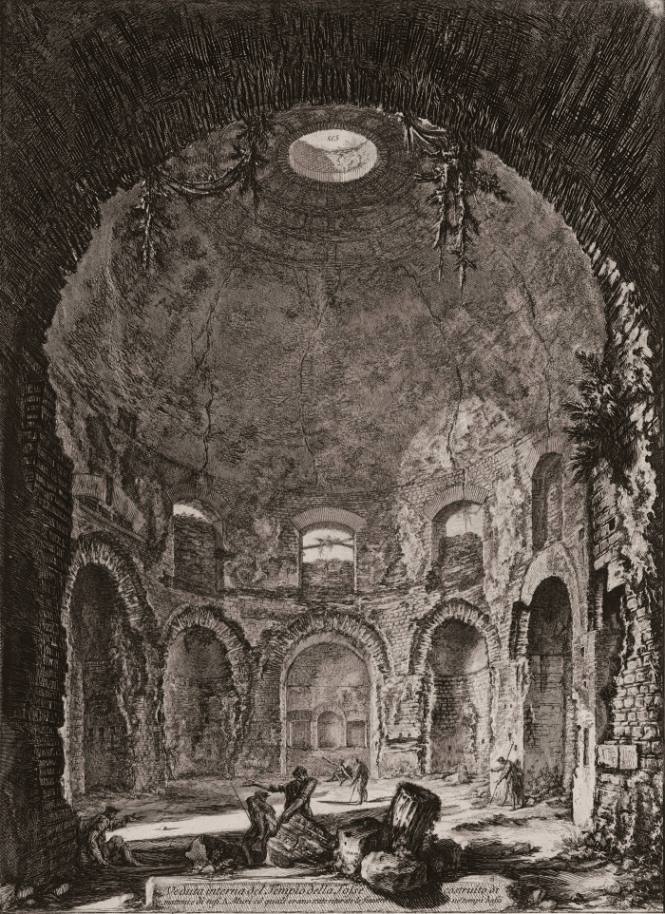 Veduta interna del Tempio della Tosse... (Interior view of the Tempio della Tosse)