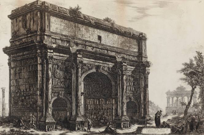 Veduta dell'Arco di Settimio Severo (View of the arch of Septimius Severus)