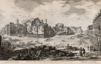 Veduta delgi avanzi superiori delle Terme di Diocleziano (View of the remains of the baths of Diocletian)