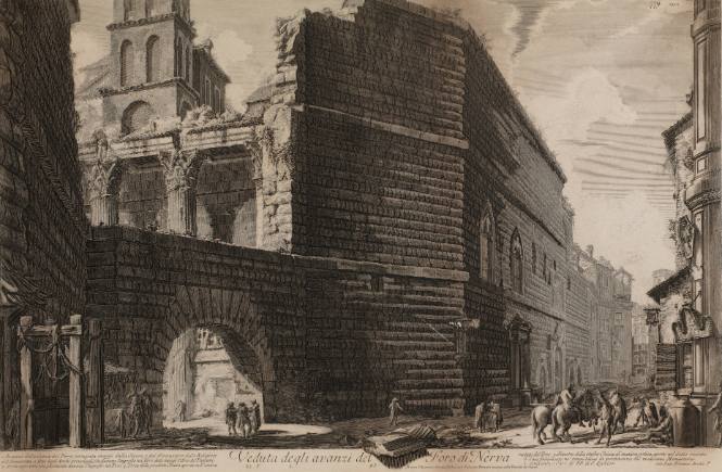 Veduta delgi avanzi del Foro di Nerva (View of the remains of the Forum of Nerva)
