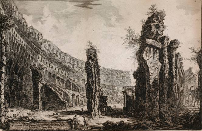 Veduta dell'interno dell'Anfiteatro Flavio detto il Colosseo (Interior view of the Colosseum)