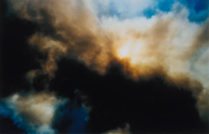 [Yellow smoke before sun]