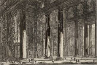 Veduta interna del Pronao del Panteon (Interior view of the pronaos of the Pantheon)