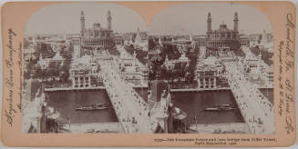 The Trocadero Palace and Jena Bridge from Eiffel Tower, Paris Exposition, 1900