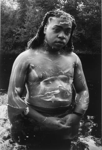 Braily posing as the Madonna. The watering hole.