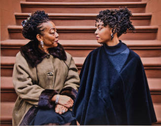 Stoop Stare Down (Nia & Afiya), Harlem, NYC