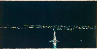 Untitled (four-part postcard, New York Harbor at Night)