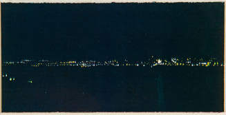 Untitled (four-part postcard, New York Harbor at Night)