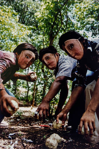 Youths practice throwing contact bombs in forest surrounding Monimbo