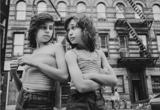 Dee and Lisa on Mott Street, Little Italy, New York