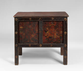 Storage Table Decorated with Wrathful Deity Imagery