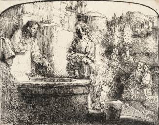 Christ and the Woman of Samaria: An Arched Print