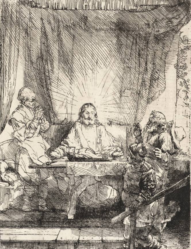 Christ at Emmaus: The Larger Plate