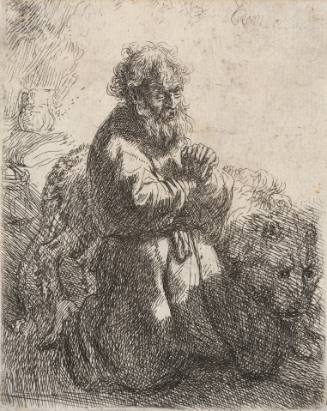 St. Jerome Kneeling in Prayer, Looking Down